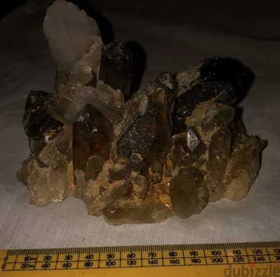 Citrine smoky quart cluster semi precious stone. Size in the pictures