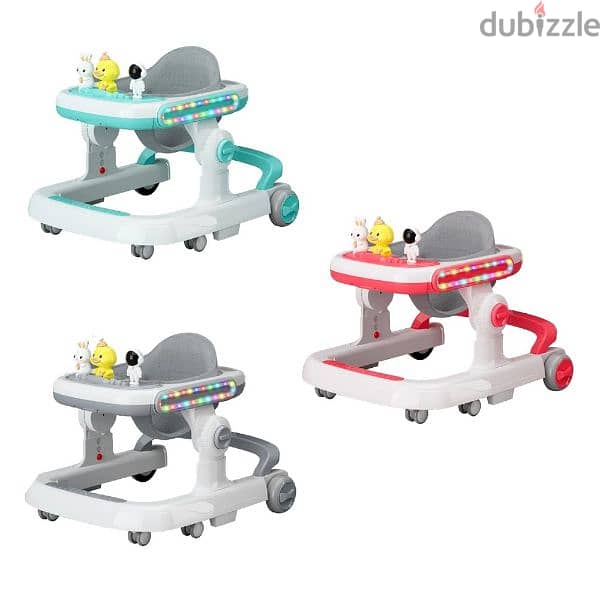 4 In 1 Multifunctional Baby Walker With Led Light 0