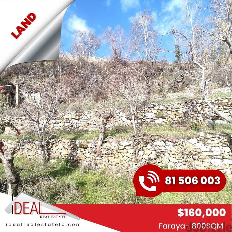 800 sqm Land for sale in Faraya REF#CC2033 0