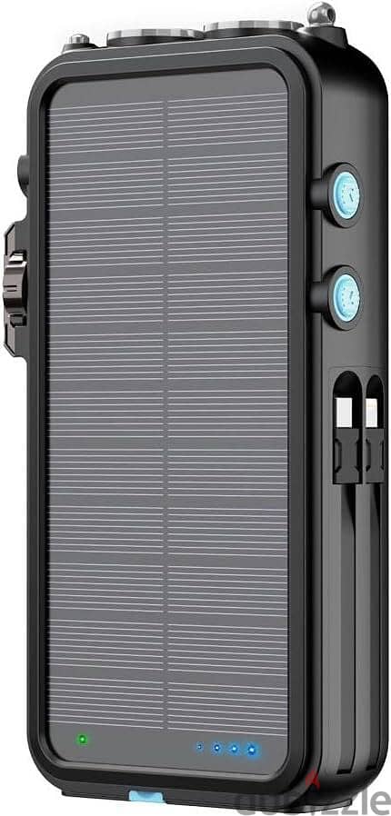 Powerology Solar Wireless Power Bank 16000 mAh, FM Radio, Speaker 4