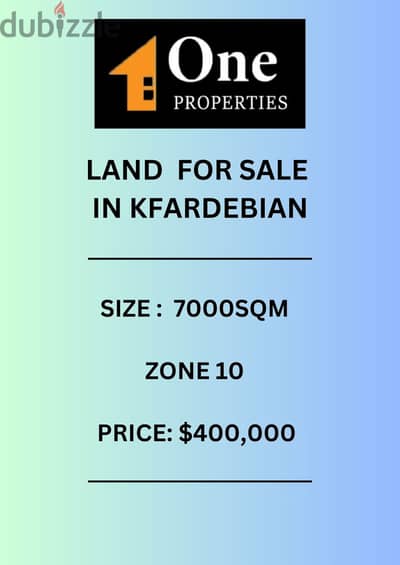 LAND FOR SALE IN KFARDEBIAN