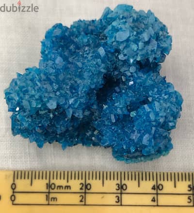 Poland Lab Grown Raw Blue Chalcanthite Crystal Cluster, Size pictures