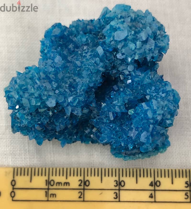 Poland Lab Grown Raw Blue Chalcanthite Crystal Cluster, Size pictures 0