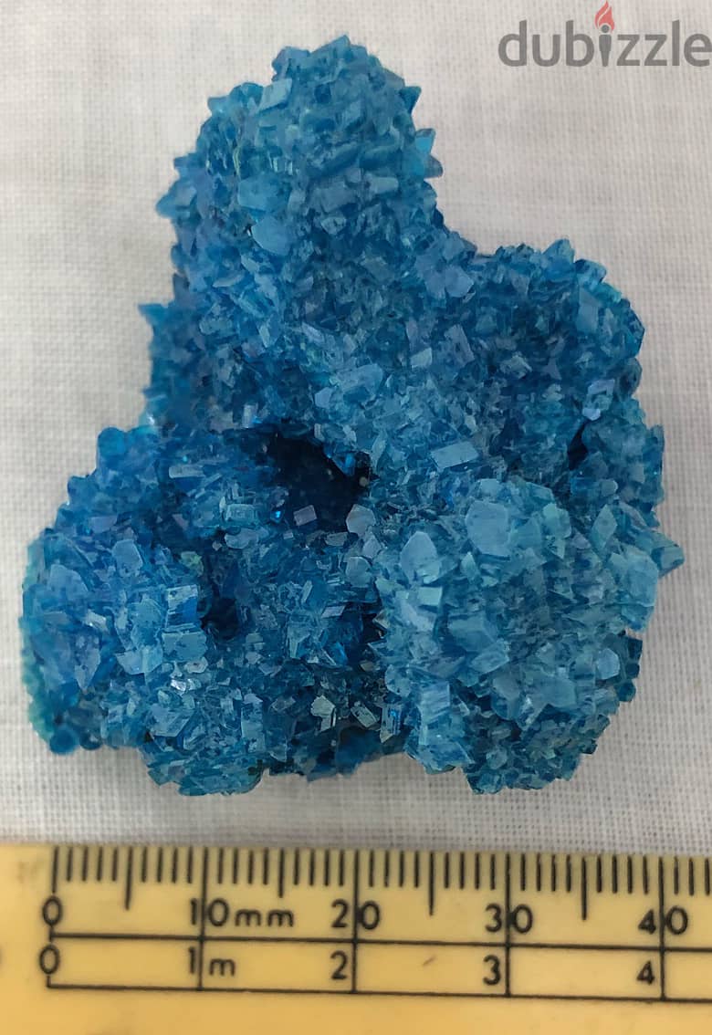 Poland Lab Grown Raw Blue Chalcanthite Crystal Cluster, Size pictures 1