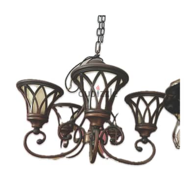 chandilier - 5 lamps - Brown -02