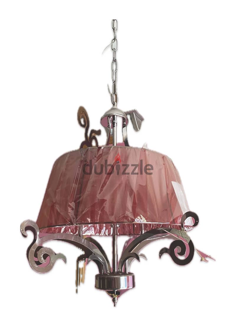 chandilier - 3 Lamps - Pink -03 0