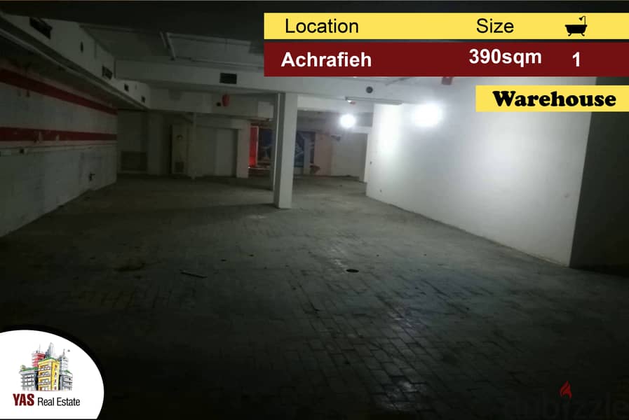 Achrafieh 390m2 | Warehouse | Open Space | Perfect Investment | MO 0