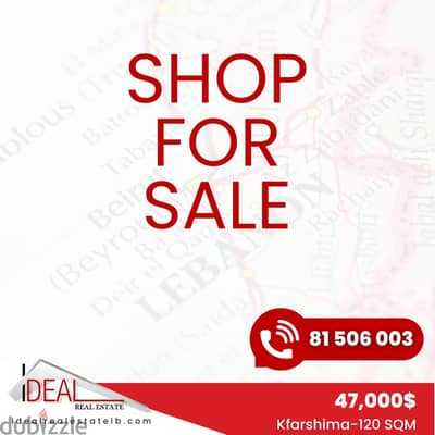 120sqm shop for sale in kfarshima REF#SSH280