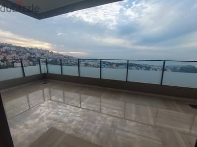 Apartment in Mazraat Yachouh, Metn with Sea & Mountain View