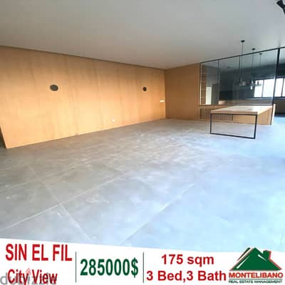 Fully Renovated 175 sqm apartment for sale in Sin El Fil + city view