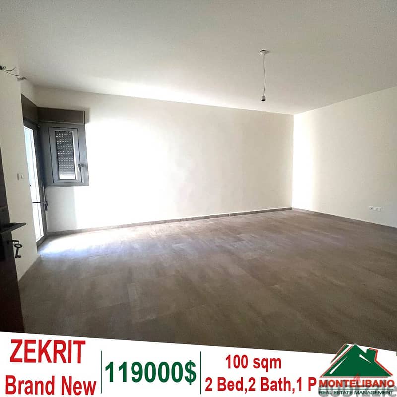 Brand New 100 sqm apartment for sale in Zekrit with Partial view !!! 0