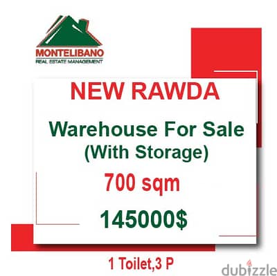 700 Sqm Depot for sale in New Rawda!!