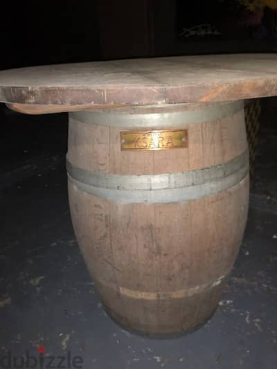 ksara wine barrel table