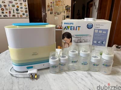 Philips Avent Electric Steam Sterilizer 3-in-1 (Free Feeding Bottles)