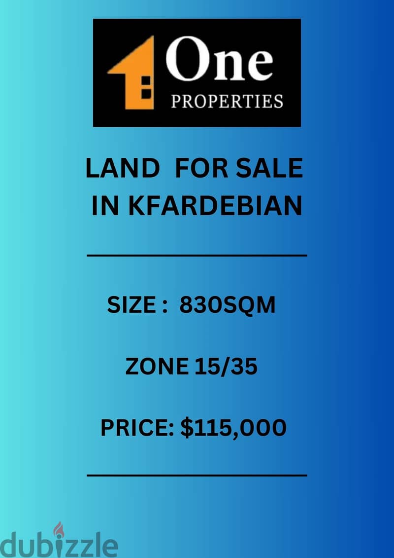 LAND FOR SALE IN KFARDEBIAN 0