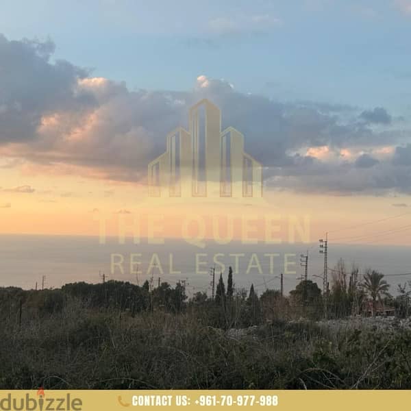 jbeil Chmout land for sale sea view ارض للبيع في جبيل شموت مطلة بحر 1