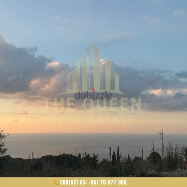 jbeil Chmout land for sale sea view ارض للبيع في جبيل شموت مطلة بحر 2