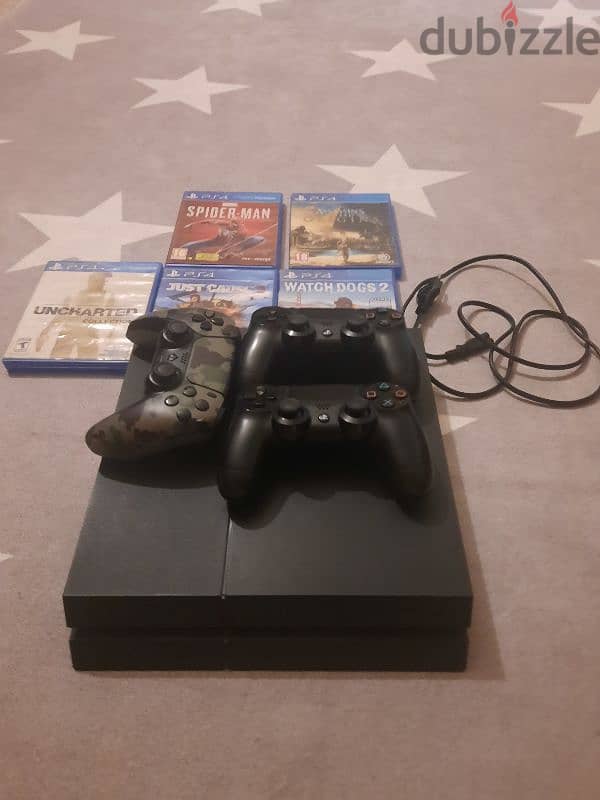 playstaion4 500gb 190$ with 3 control and 5 games / phone:70900838 0