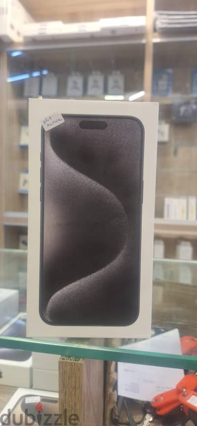 IPHONE 15 PRO MAX BLACK TITANIUM 256GB NOT ACTIVE (WARRANTY DUBAI) am