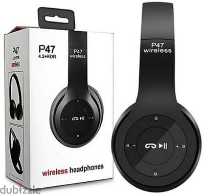 Black wireless bluetooth headphones