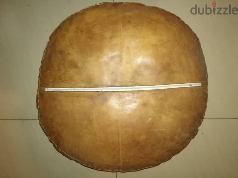 Vintage leather Pouf 58*25 cm 2