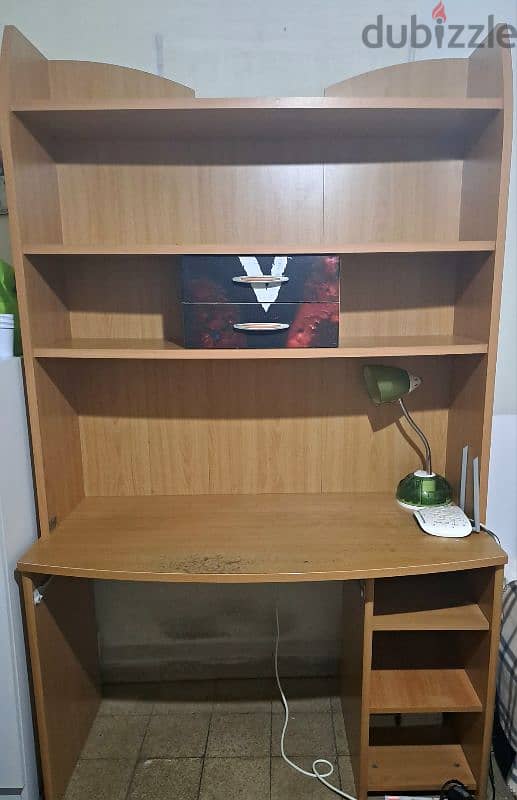 Desk with shelves and drawers, 2 meters high 0