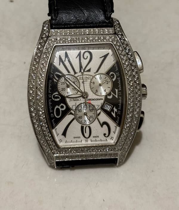 Elini Jumbo Diamond Swiss Made Watch 0