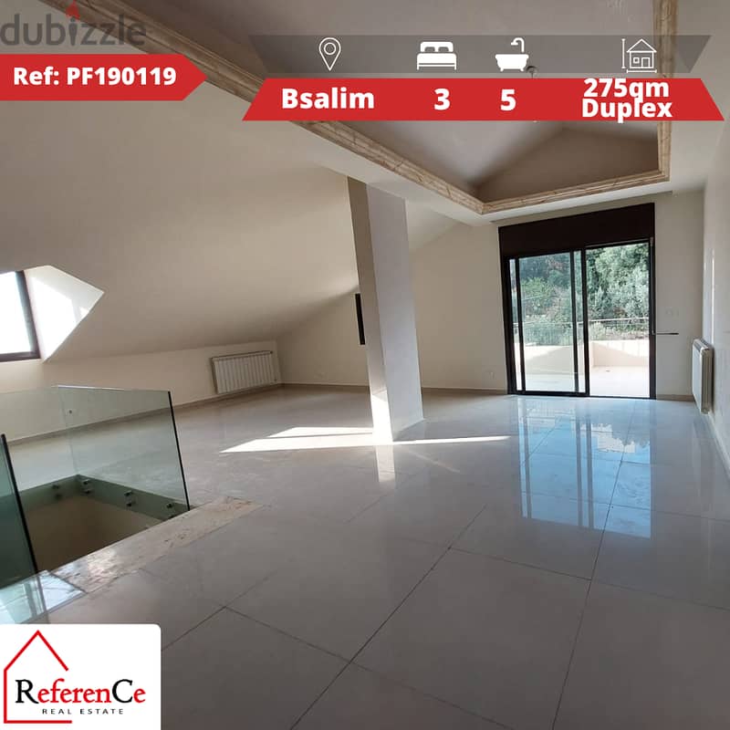 Prime Duplex with terrace in Bsalim   دوبلكس جميل + تراس في بصاليم 0