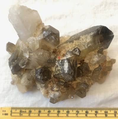 Citrine smoky quart cluster semi precious stone. Size in the pictures