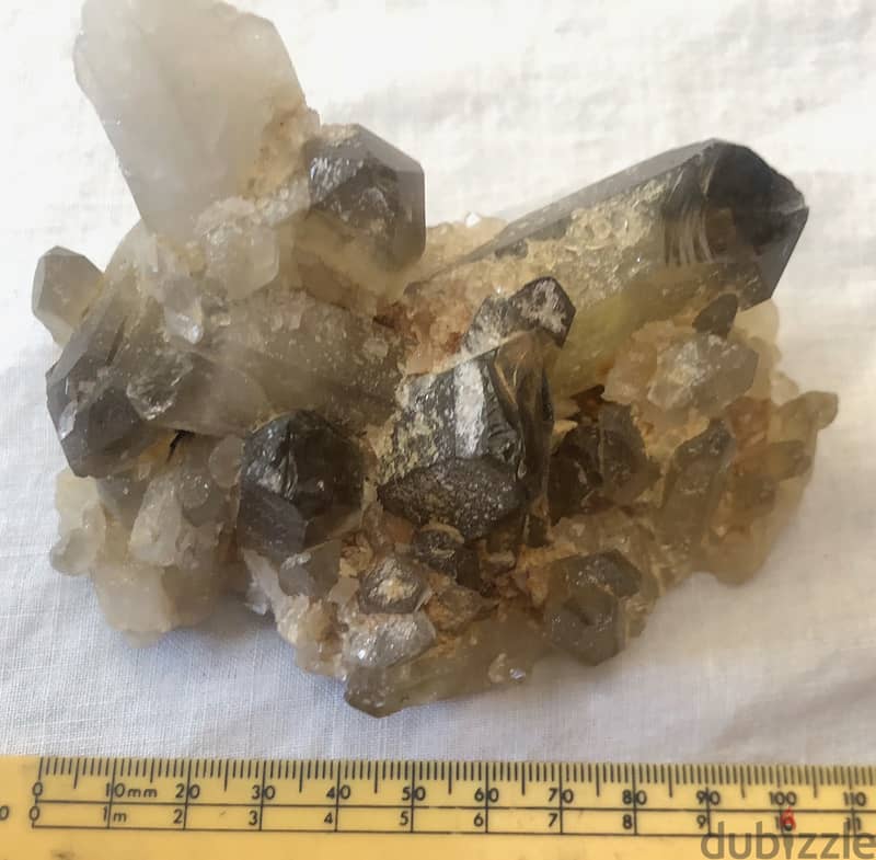 Citrine smoky quart cluster semi precious stone. Size in the pictures 1