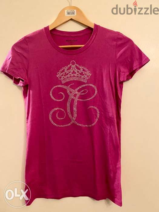 Juicy Couture Crown Logo Pink Purple Magenta top 1