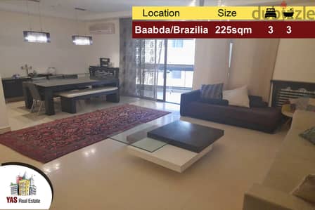 Baaabda/Brazilia 225m2 | New | Decorated | Super Prime Location | TS |