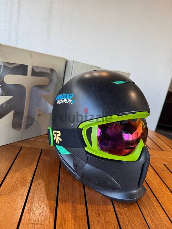 Original RUROC luxury ski helmet+ ski goggles+ shield 1