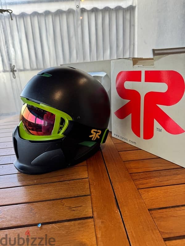 Original RUROC luxury ski helmet+ ski goggles+ shield 2