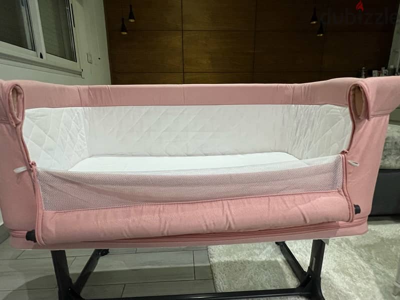 2 in 1 lorreli side bed pink 1