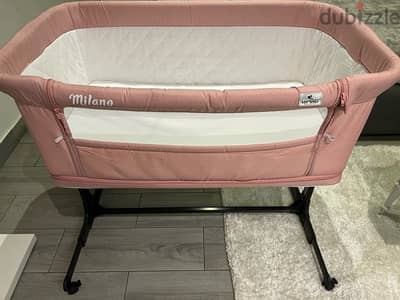 2 in 1 lorreli side bed pink