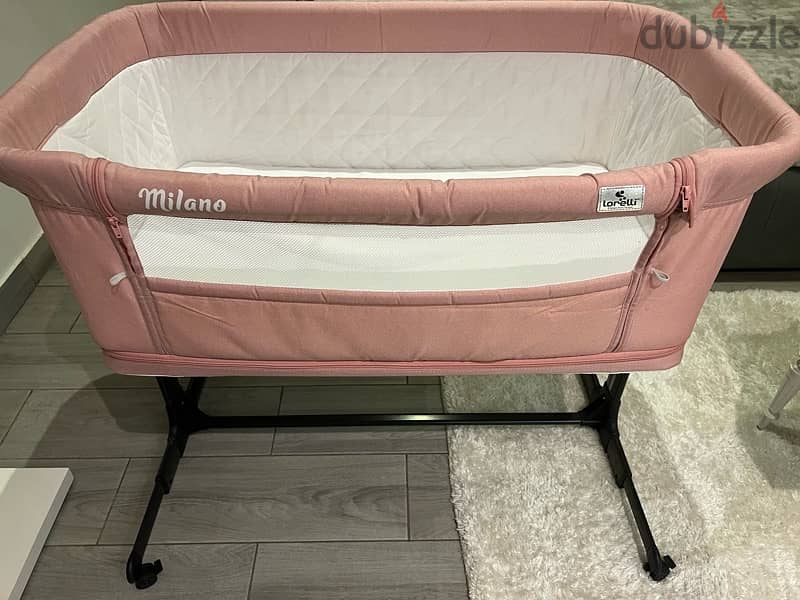 2 in 1 lorreli side bed pink 0