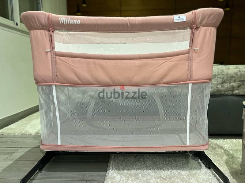 2 in 1 lorreli side bed pink 3