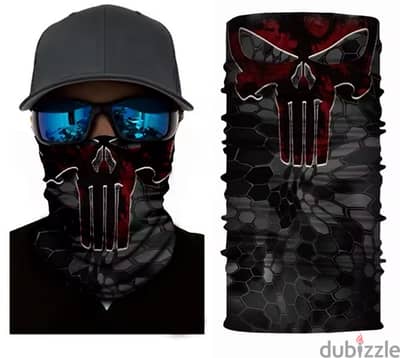 balaclava 3D GHOST SKULL BANDANA NECK