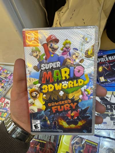 Nintendo switch game super mario 3d world +browsers fury amazing & ne