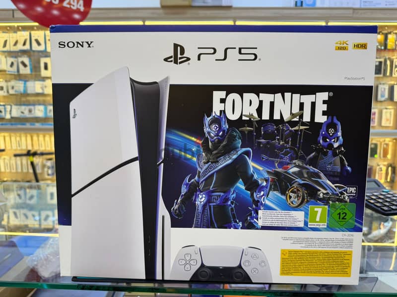 Sony PlayStation 5 slim 1tb disc Europe without Fortnite voucher grea 0