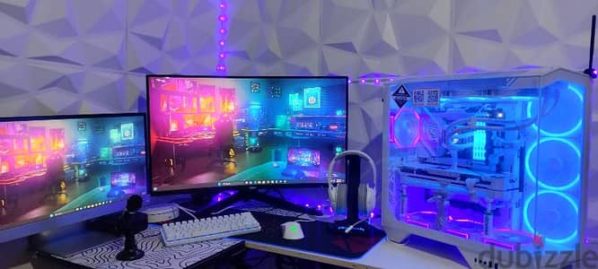 Masterpiece Gaming Rendering Workstation Full White PC Setup