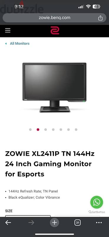 monitor benq 24 140hz