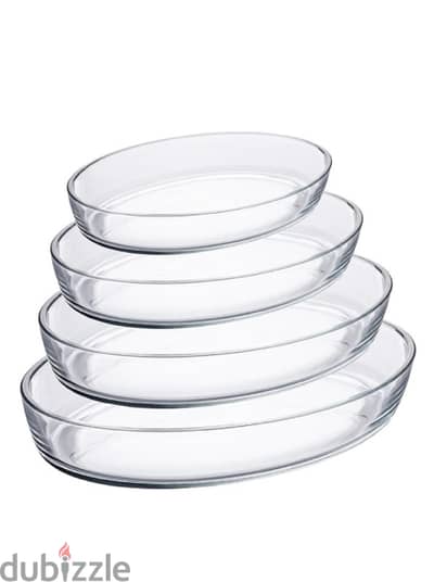 0.7/1.6/3/4L 4 Pcs Oval Baking Dish Oven-Safe with Non-Stick Coating