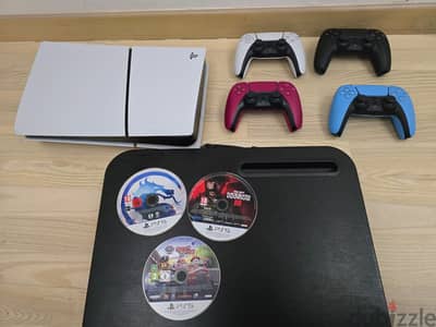 PS5 Slim with 3 extra Controllers like NEW