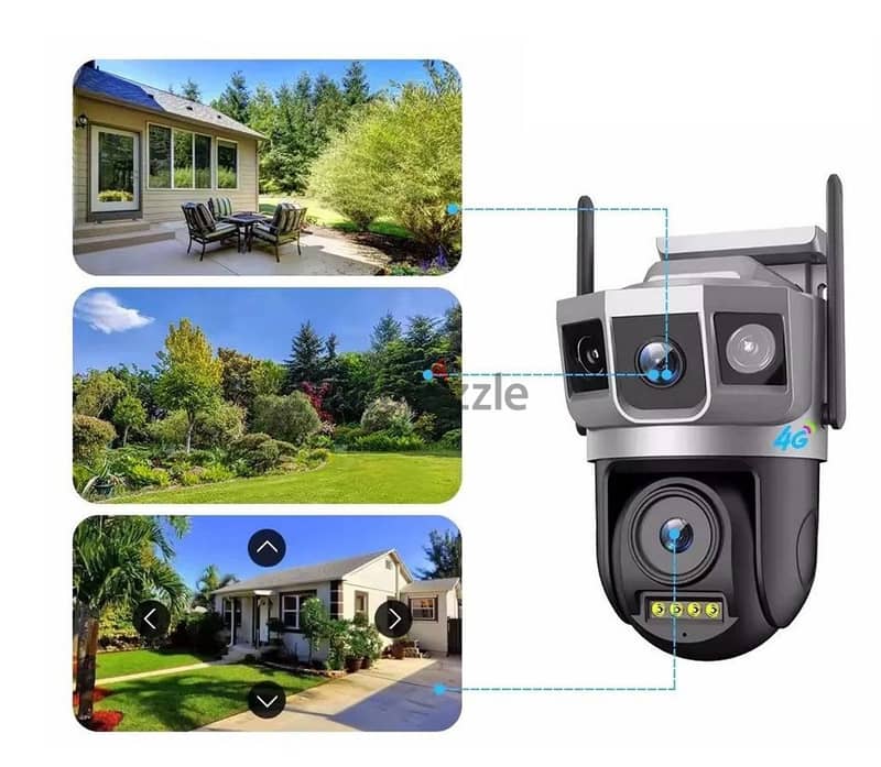 Quad lens 4G outdoor camera, waterproof, app control 2