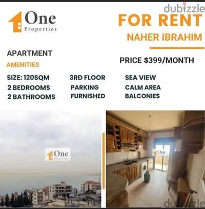 APARTMENT FOR YEARLY RENT IN  NAHR IBRAHIM