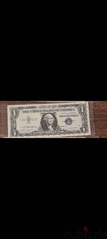 1 dollar bill silver certificate blue seal star serial 1957