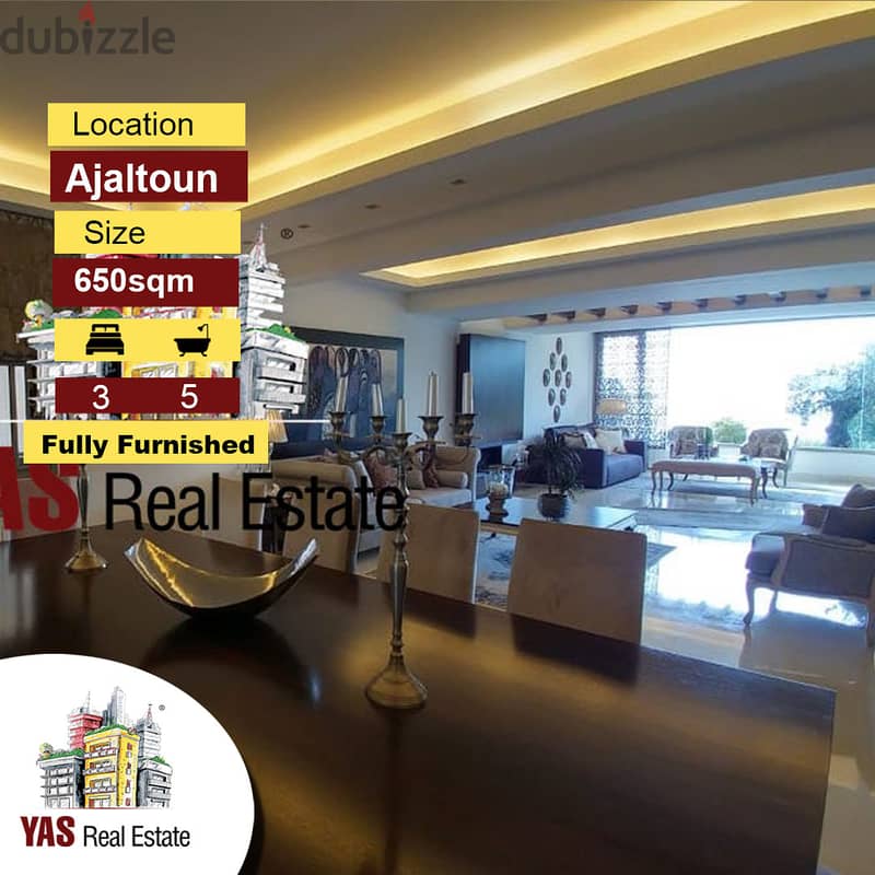 Ajaltoun 650m2 Villa | Unique property | Fully furnished | Open View | 0