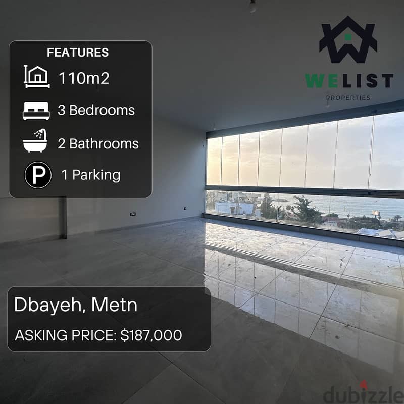 110 sqm Apartment for sale in Dbayeh, Metn Reference: EA25JSD110 0